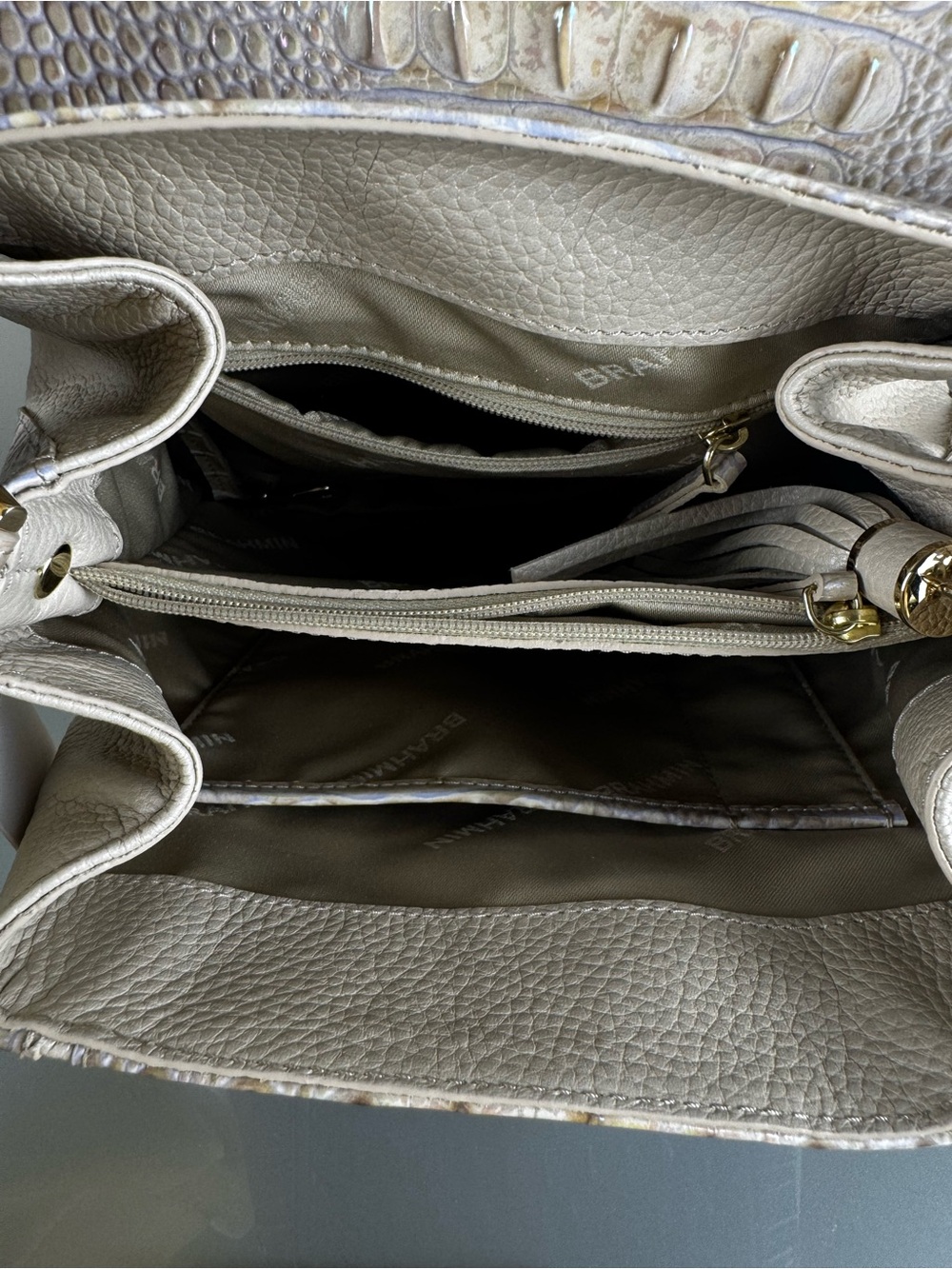 Brahmin Margo Pearl Admire Metallic Croc-Embossed Crossbody - Picture 4 of 6